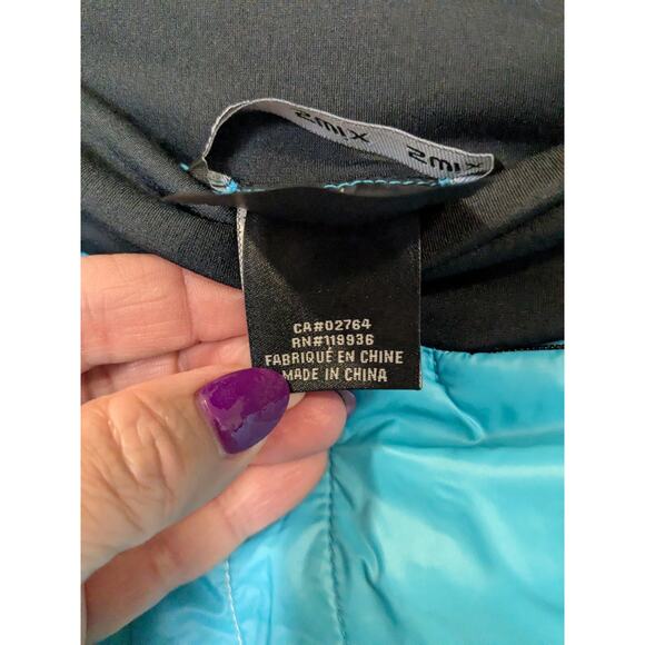 SWIX Cross Country Ski Mini Puffer Skirt Black Turquoise Womens Size Small - Picture 3 of 9
